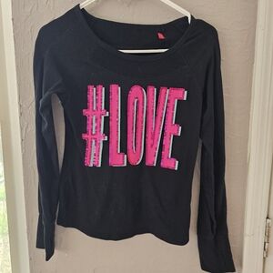 Kids Black Love Graphic Top